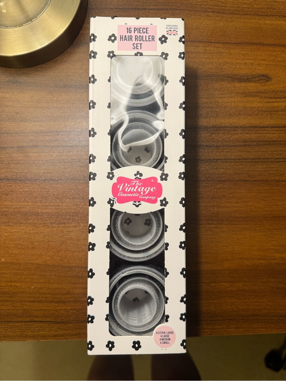 The Vintage Cosmetic Company 16-Piece Hair Roller Curler Set - New In Box